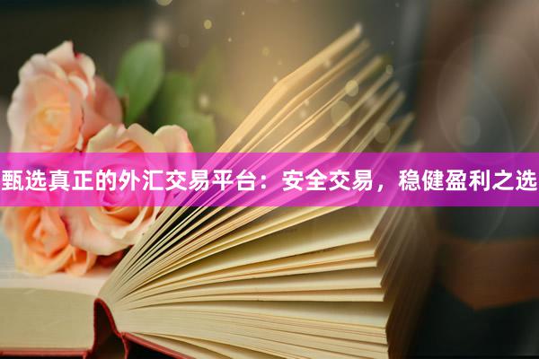 甄选真正的外汇交易平台：安全交易，稳健盈利之选