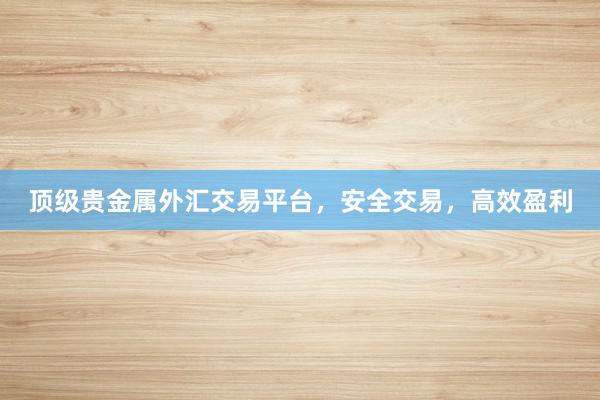 顶级贵金属外汇交易平台，安全交易，高效盈利
