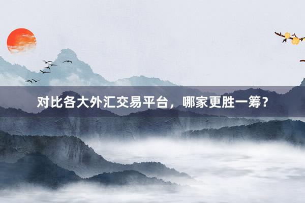对比各大外汇交易平台，哪家更胜一筹？